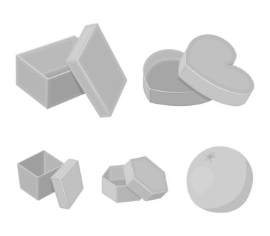 Kutusu, konteyner, paket ve diğer web simgesi tek renkli tarzı. Case, kabuk, çerçeve, küme koleksiyon simgeler.