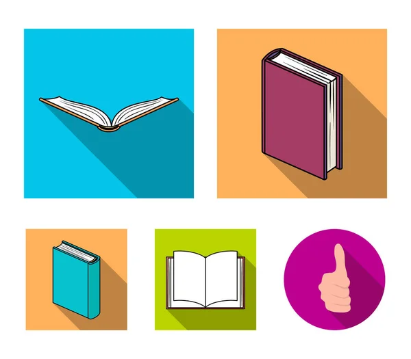 Verschiedene Arten von Büchern. Bücher setzen Sammlung Symbole im flachen Stil Vektor Symbol Stock Illustration Web. — Stockvektor