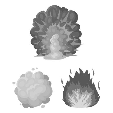 Farklı patlamalar set koleksiyonu tasarım için tek renkli simgeler. Flash ve alev vektör simge stok web çizim.