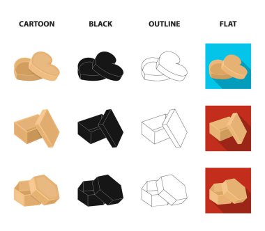Kutusu, konteyner, paket ve çizgi film, siyah, anahat, diğer web simge stil düz. Case, kabuk, çerçeve, küme koleksiyon simgeler.