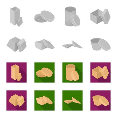 Dava, kabuk, çerçeve ve diğer web simgesi tek renkli, düz tarzı. Kutusu, konteyner, paket, küme koleksiyon simgeler.