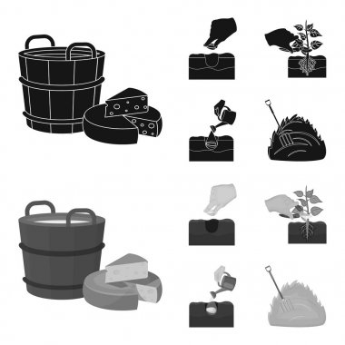 Bahçe, ekoloji, farmingand diğer web simge siyah, monochrom tarzı. Besleme, çizim, çiftlik, küme koleksiyon simgeler.