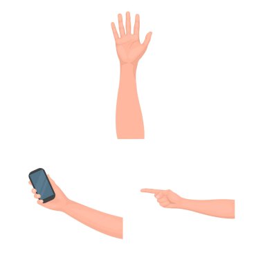 Set koleksiyonu tasarım için onların anlamı karikatür simgeleri ve hareketler. Duygusal iletişim vektör simge stok web illüstrasyon parçası.