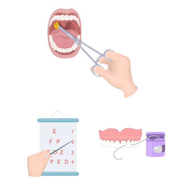 Manipulación por manos iconos de dibujos animados en la colección de conjuntos para el diseño. Movimiento de la mano en medicina vector símbolo stock web ilustración . — Archivo Imágenes Vectoriales