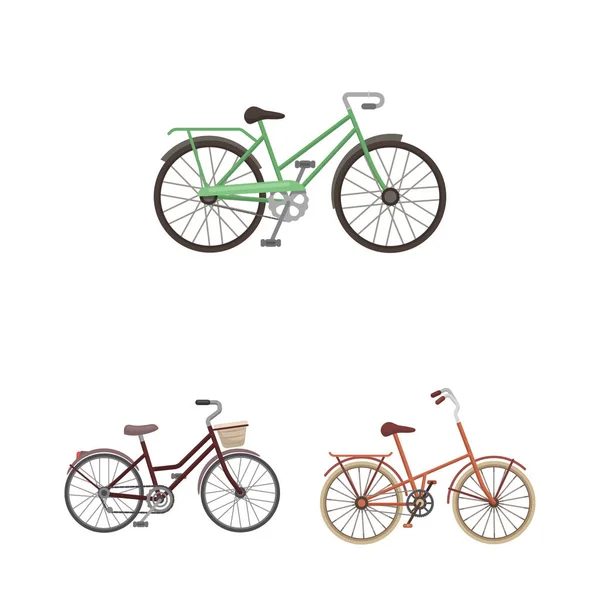 Разнообразные велосипеды в коллекции для дизайна. Тип веб-иллюстрации транспортного вектора . — стоковый вектор