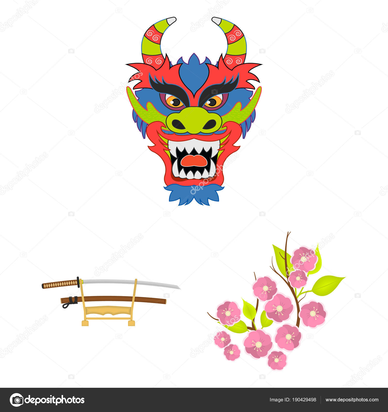 Страна Япония Иконки Мультфильмов В Коллекции Для Design.Japan И.