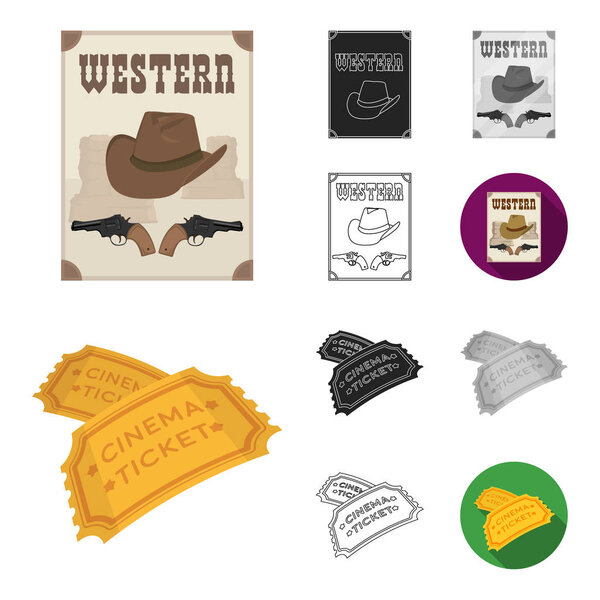 Films and cinema cartoon,black,flat,monochrome,outline icons in set collection for design.Movies and Attributes vector symbol stock web illustration.