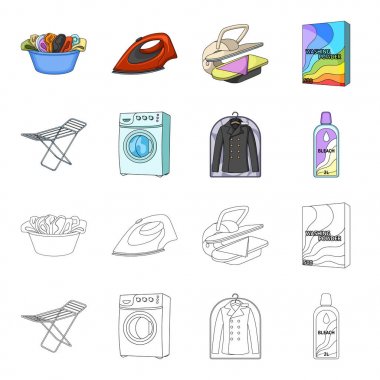 Temiz şeylerden kurutma. Kuru Temizleme tek simge siyah stil vektör simge stok çizim web içinde.