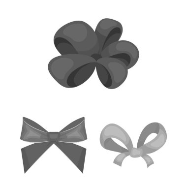 Çok renkli yay set koleksiyonu tasarım için tek renkli simgeler. Dekorasyon vektör simge stok web çizim için yay.