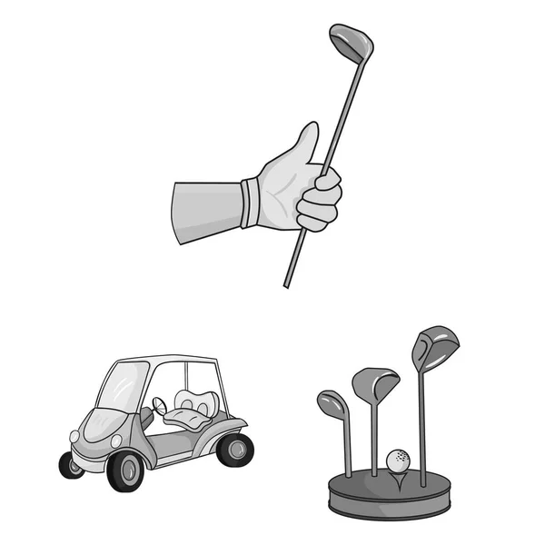 Golfe e atributos ícones monocromáticos na coleção de conjuntos para design.Golf Club e equipamentos símbolo vetorial ilustração web estoque . —  Vetores de Stock