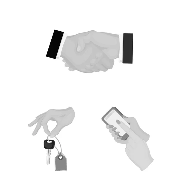 E-handel och affärer svartvita ikoner i set insamling för design. Att köpa och sälja vektor symbol lager web illustration. — Stock vektor