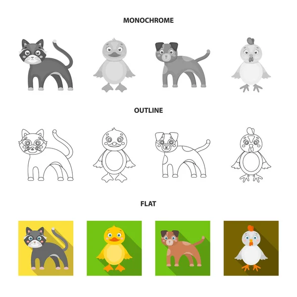 Entretenimiento, granja, mascotas y otro icono de la web en plano, contorno, estilo monocromo. Huevos, juguetes, iconos de recreación en la colección de conjuntos . — Vector de stock