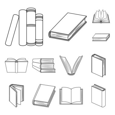 Set koleksiyonu tasarım için bağlama anahat Icons rezervasyon yaptırın. Basılı ürünler sembol stok web illüstrasyon vektör.