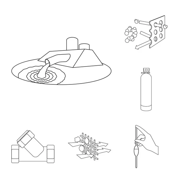 水过滤系统的轮廓图标集的设计。清洁设备矢量符号库存 web 插图. — 图库矢量图片