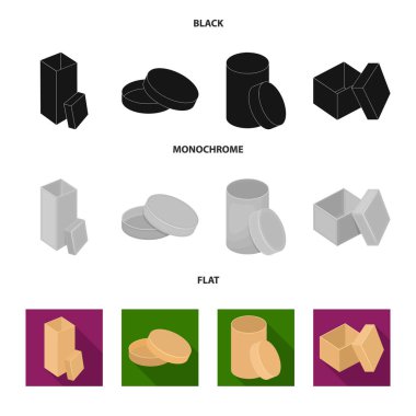 Kutusu, konteyner, paket ve diğer web simge siyah, düz, tek renkli tarzı. Case, kabuk, çerçeve, küme koleksiyon simgeler.