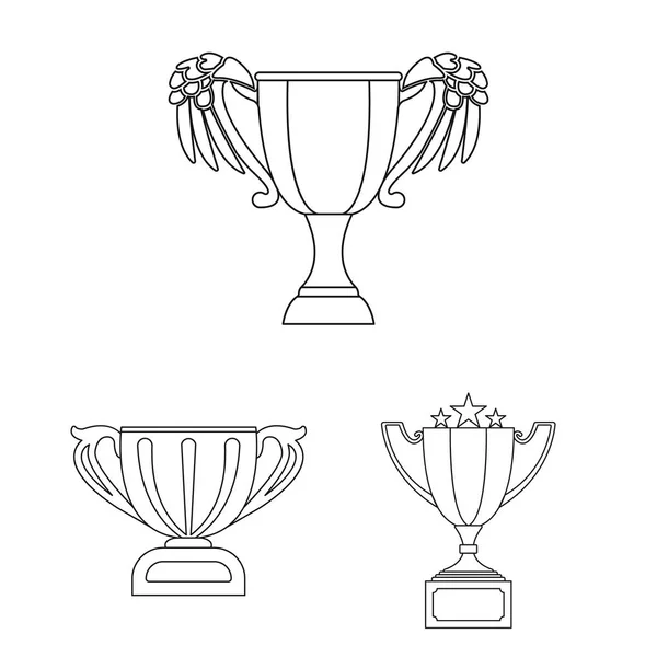 Χρυσό κύπελλο διάρθρωσης εικονίδια στη συλλογή σετ για σχεδιασμό. Νικητές Κύπελλο διάνυσμα σύμβολο μετοχής web εικονογράφηση. — Διανυσματικό Αρχείο