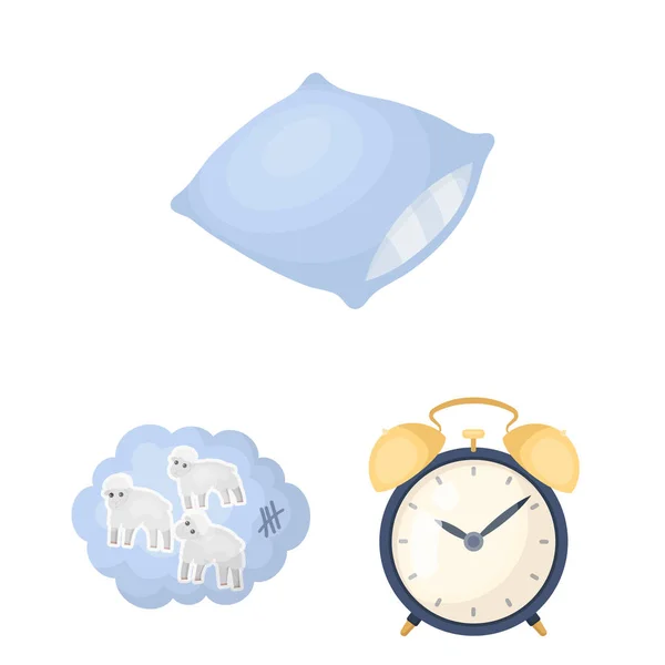 Rest and sleep cartoon icons in set collection for design. Accessories and comfort vector symbol stock web illustration. — Stock Vector