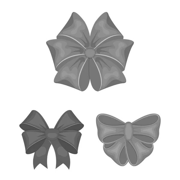 Veelkleurige bogen zwart-wit pictogrammen in set collectie voor design. Buigen voor decoratie vectorillustratie symbool voorraad web. — Stockvector