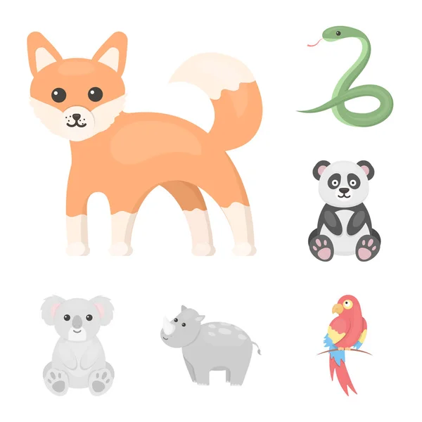 Un animal irréaliste icônes de bande dessinée dans la collection de jeu pour le design. Jouet animaux vecteur symbole stock web illustration . — Image vectorielle