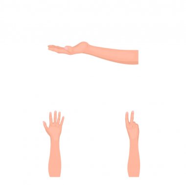 Set koleksiyonu tasarım için onların anlamı karikatür simgeleri ve hareketler. Duygusal iletişim vektör simge stok web illüstrasyon parçası.