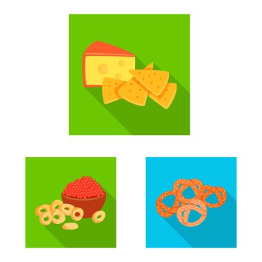 Tat ve işareti daiç vektör Illustration. Tat ve hisse senedi için organik vektör simge kümesi.