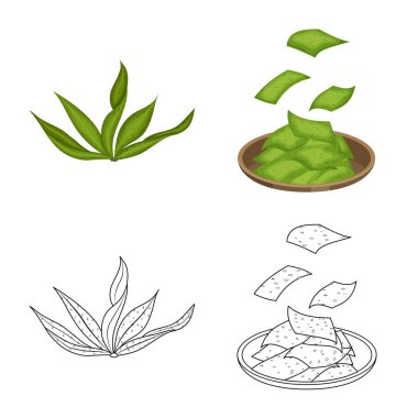 Protein ve deniz simge vektör tasarımı. Protein ve hisse senedi için doğal vektör ikon koleksiyonu.