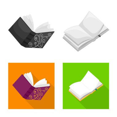 Eğitim ve kapak simge vektör Illustration. Eğitim ve kitabevi hisse senedi simgesi için web topluluğu.