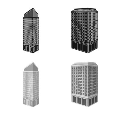 İnşaat ve simge yapı yalıtılmış nesne. İnşaat ve Emlak hisse senedi vektör çizim koleksiyonu.
