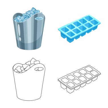 Doku ve donmuş logo vektör çizimi. Doku ve web için şeffaf hisse senedi simgesi toplama.