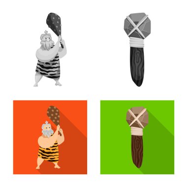 Evrim ve tarih öncesi işareti yalıtılmış nesne. Web için evrim ve geliştirme hisse senedi simgesi kümesi.