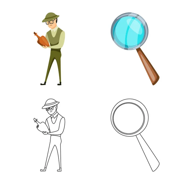 Vector illustration of story and items icon. Collection of story and attributes stock symbol for web. — Stock Vector