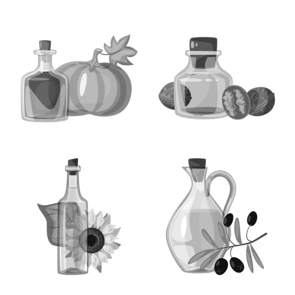 Ilustración vectorial del icono de nutrición y orgánicos. Conjunto de símbolo de nutrición y stock de vidrio para web . — Vector de stock