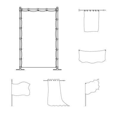 Boş ve tuval işaretivektör illüstrasyon. Boş ve tekstil stok vektör illüstrasyonkoleksiyonu.