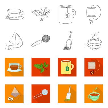 Sağlıklı ve çiçek işareti vektör Illustration. Hisse senedi için sağlıklı ve degrade vektör simge topluluğu.