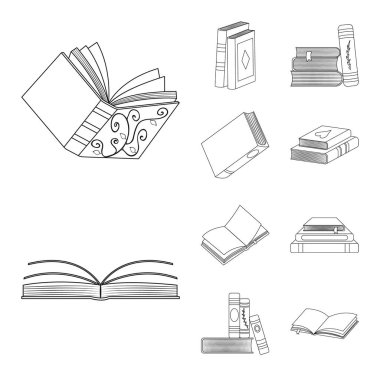 Çalışma ve edebiyat sembolü vektör tasarımı. Çalışma ve kaynak stok vektör illüstrasyon koleksiyonu.