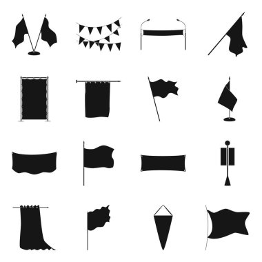 Malzeme ve medya simge yalıtılmış nesne. Hisse senedi için malzeme ve tekstil vektör simge kümesi.