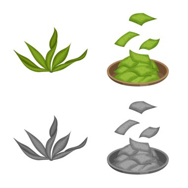 Protein ve deniz simge vektör tasarımı. Protein ve hisse senedi için doğal vektör ikon koleksiyonu.