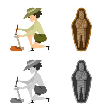 Vektör tasarımı bir hikaye ve öğeleri işaret. Hikaye ve öznitelikleri koleksiyonu vektör hisse senedi simgesi.