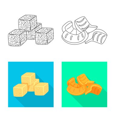 Oktoberfest ve bar simge vektör Illustration. Oktoberfest ve hisse senedi vektör çizim pişirme.