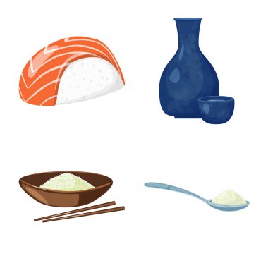 Gıda ve organik sembolü yalıtılmış nesne. Gıda ve tarım hisse senedi vektör çizim.