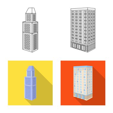 İnşaat ve yapı logo vektör Illustration. İnşaat ve Emlak hisse senedi simgesi için web topluluğu.