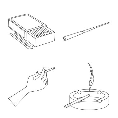 Sağlık ve nikotin simgesivektör illüstrasyon. Web için sağlık ve istatistik stok sembolü toplama.