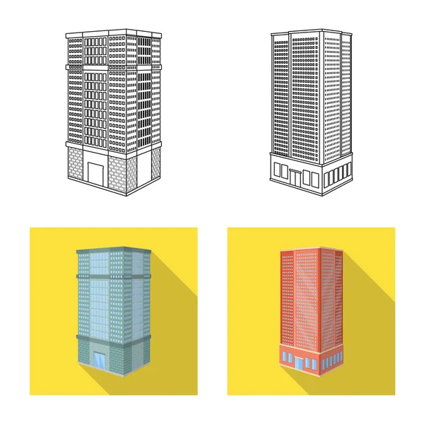 Diseño vectorial de la construcción y símbolo de la construcción. Conjunto de construcción y stock de bienes símbolo para web . — Vector de stock