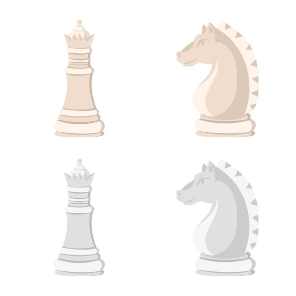 Vektordesign von Schachmatt und dünnem Logo. Sammlung von Schachmatt und Zielvektorsymbol für Aktien. — Stockvektor