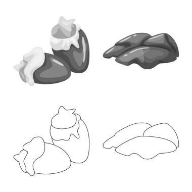 Ürün ve kümes hayvanları logo vektör Illustration. Web için ürün ve tarım hisse senedi simgesi kümesi.