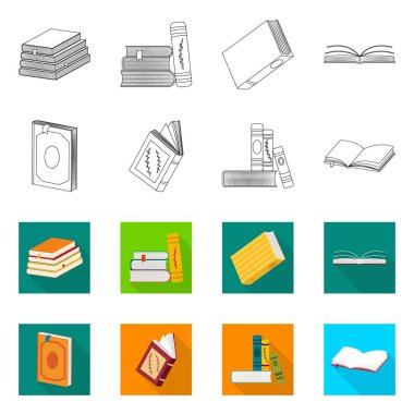 Eğitim ve kapak logo vektör tasarımı. Eğitim ve kitabevi hisse senedi vektör çizim koleksiyonu.