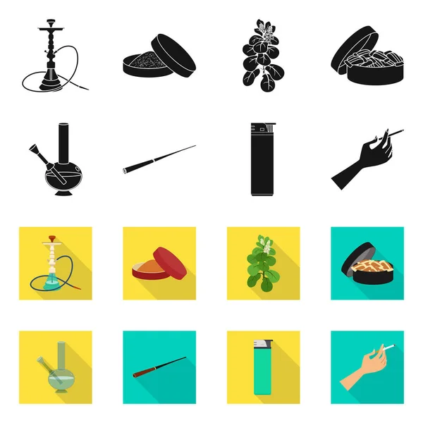 Векторная иллюстрация значка мусора и остановки. Сбор векторной иконки мусора и привычки для склада . — стоковый вектор