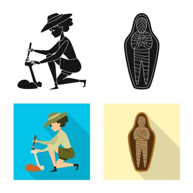 Hikaye ve öğeleri simge vektör tasarımı. Hikaye ve öznitelikleri hisse senedi vektör çizim topluluğu.