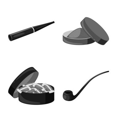 Sağlık ve nikotin simgesivektör illüstrasyon. Web için sağlık ve istatistik stok sembolü toplama.