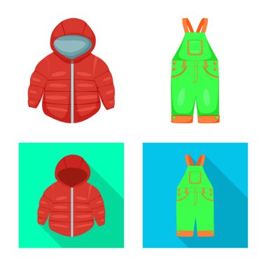 Moda ve giysi logo yalıtılmış nesne. Hisse senedi için moda ve pamuk vektör simge kümesi.